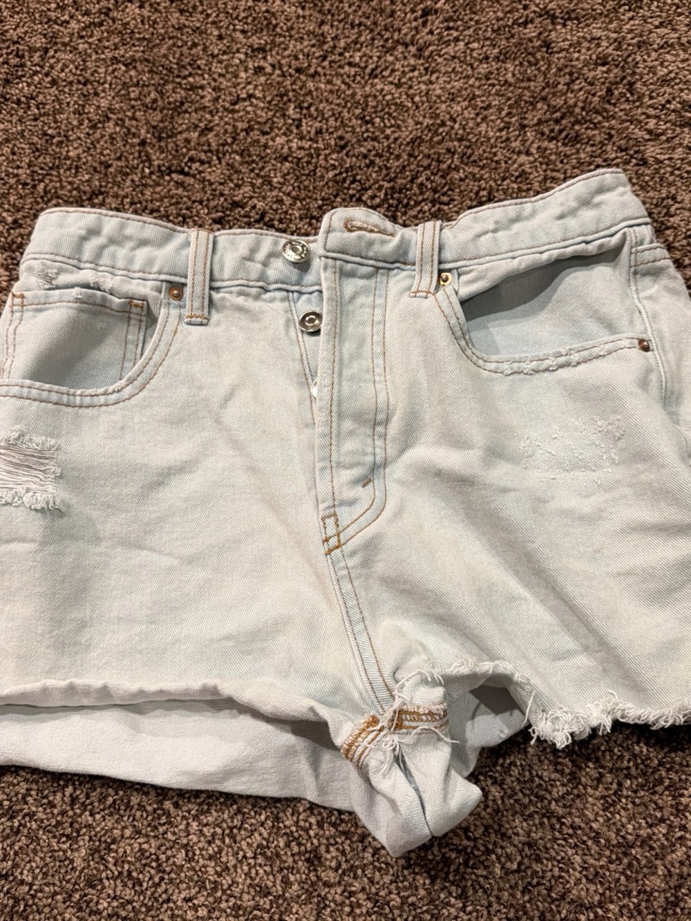 wild fable Light Blue Distressed Denim Shorts
